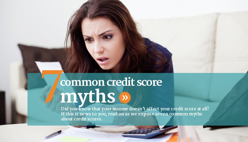 Common credit score and credit report myths in Canada.