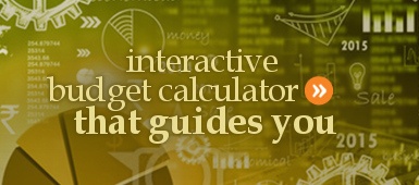 Budget calculator worksheet and spreadsheet that guides you and provides you with advice on your budget.